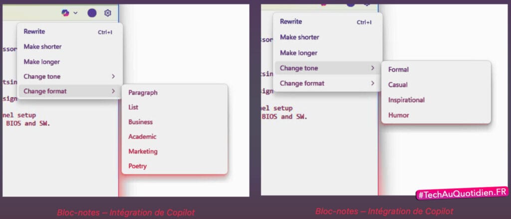 Le Bloc-notes de Windows, Copilot au service du texte