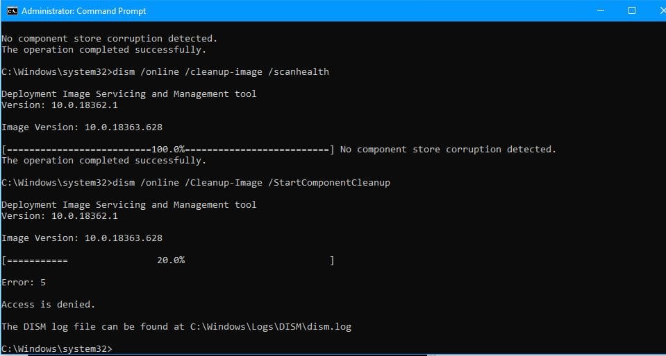 StartComponentCleanup