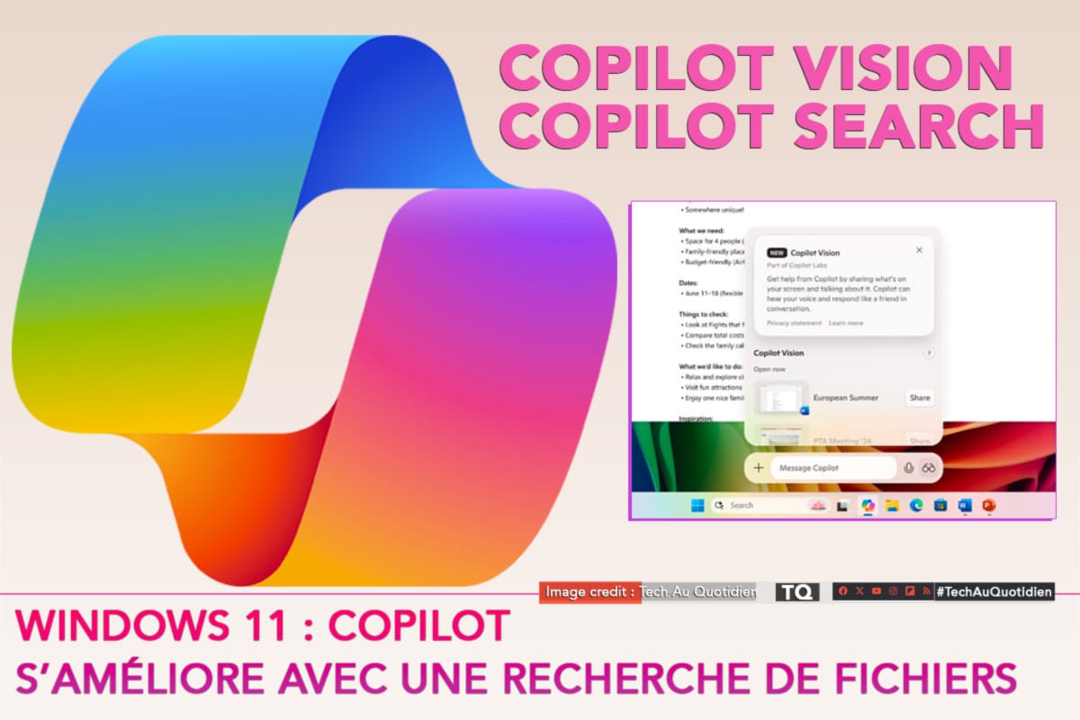 Windows 11 : Copilot s’améliore avec une recherche de fichiers