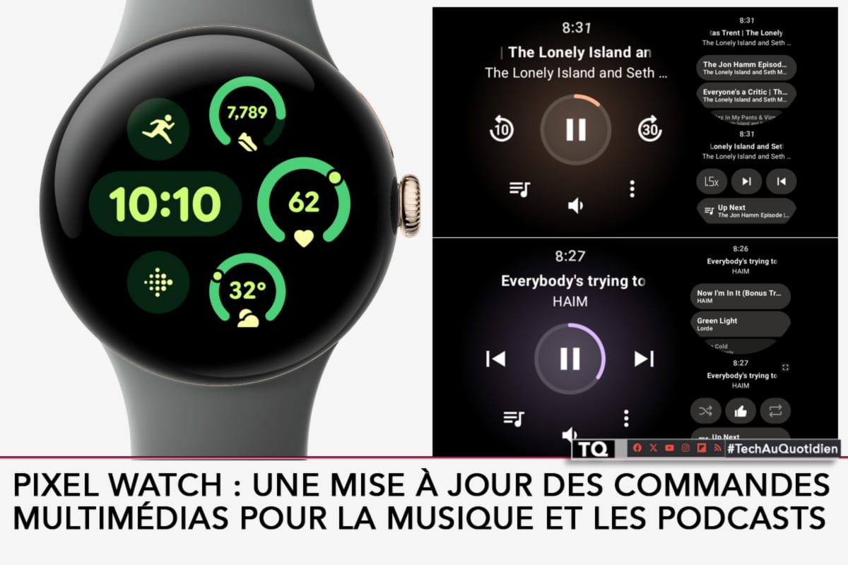 Pixel Watch : une mise à jour des commandes multimédias pour la musique et les podcasts