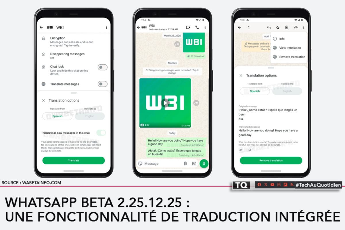 WhatsApp Beta 2.25.12.25 : Une fonctionnalité de traduction intégrée