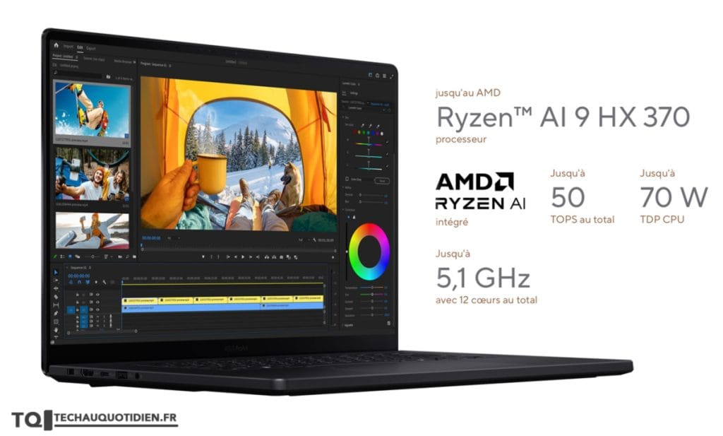 Un processeur AMD Ryzen AI et des performances à la hauteur des projets lourds