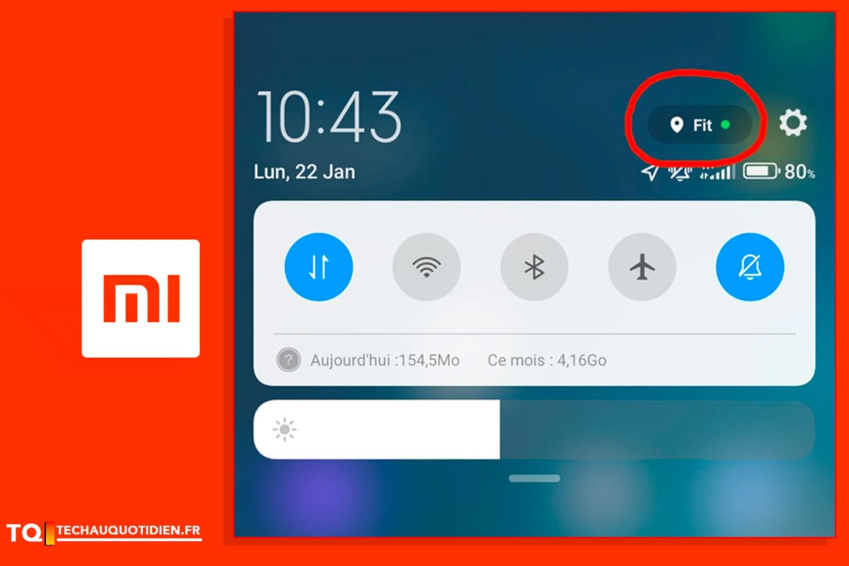 Un point vert ou orange apparaît en haut de l’écran de votre Xiaomi