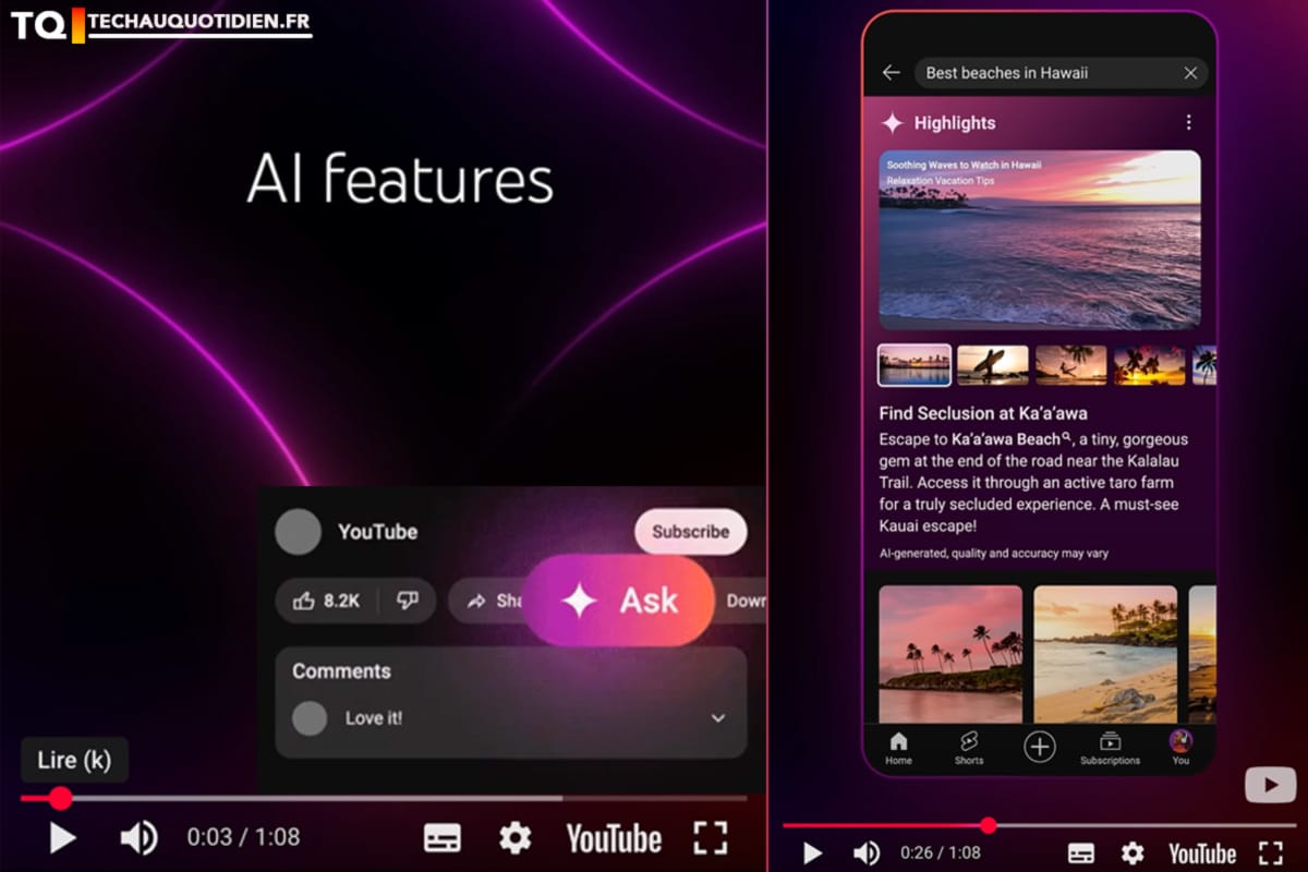 youtube-AI-fonctionnalites