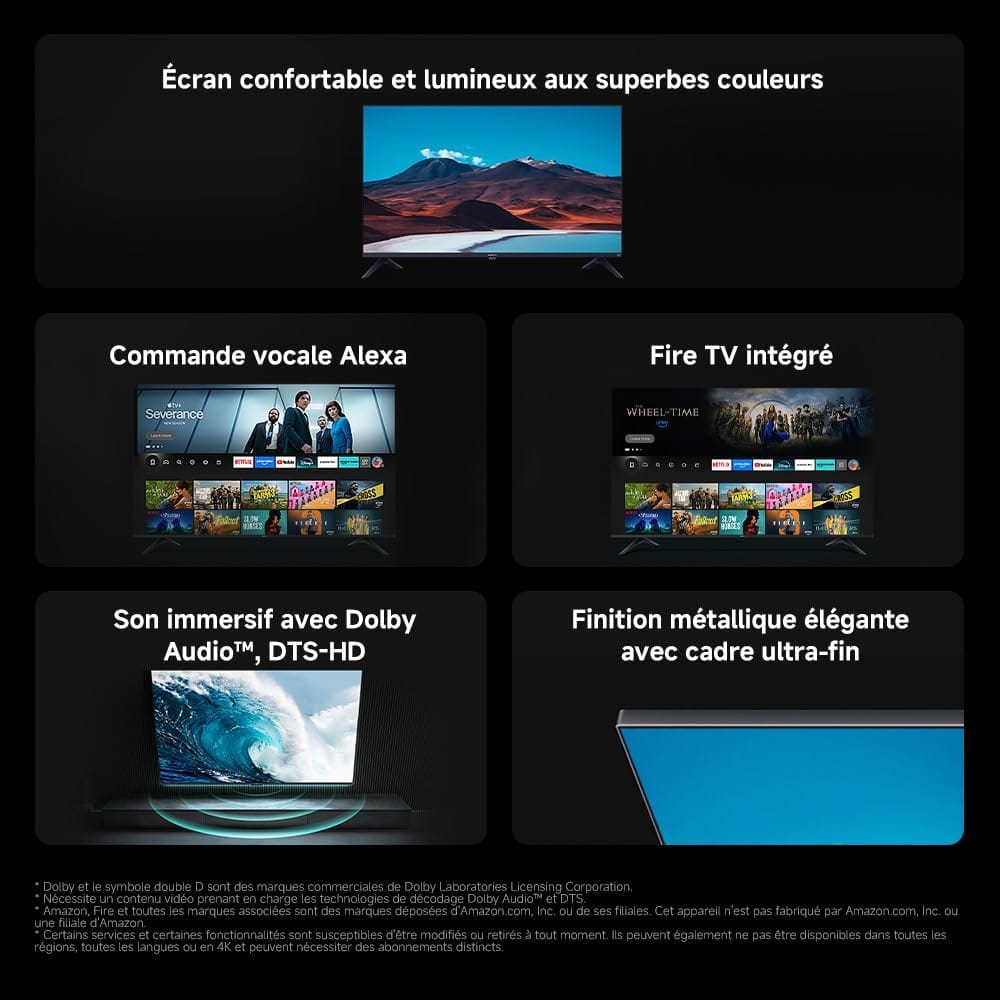 la Smart TV Xiaomi F32 Fire TV intégré