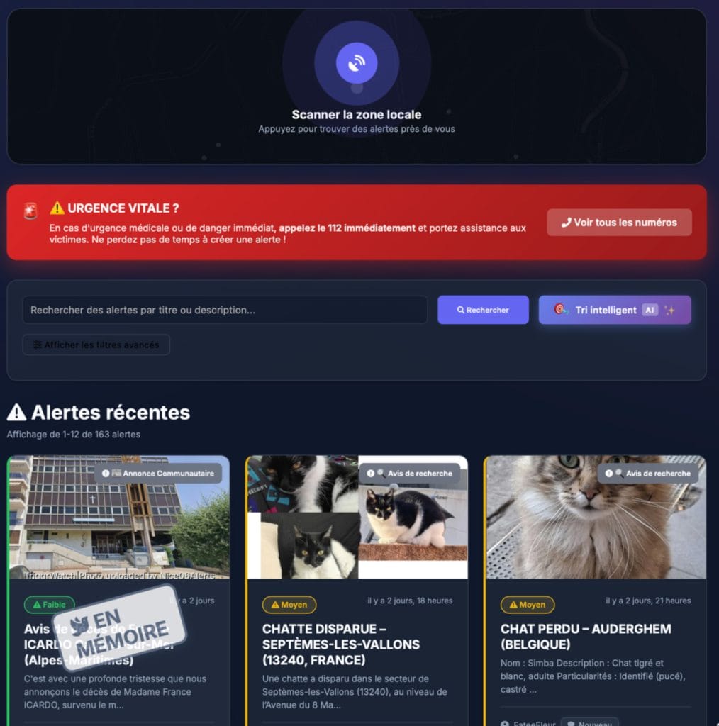 TriggrWatch Scanner la zone locale