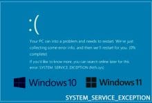 SYSTEM_SERVICE_EXCEPTION