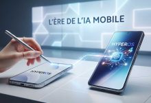 Transition d'HyperOS vers HyperOS 4 sur des smartphones Xiaomi, illustrant l'arrivée de l'IA.