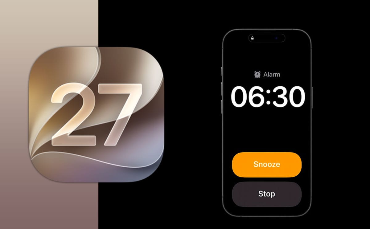 Le nouveau curseur d'iOS 27 permet de régler le volume du réveil indépendamment du reste.