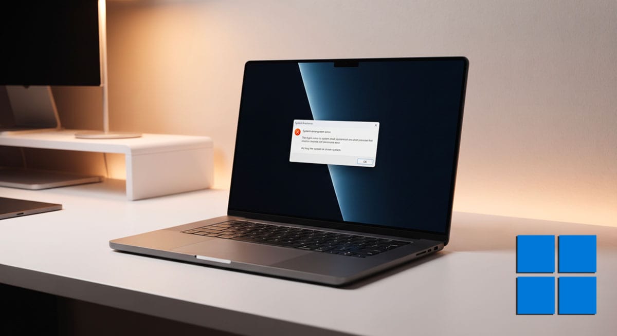 Écran d'ordinateur affichant une erreur de Windows Media Creation Tool avec un clavier et une souris sur un bureau moderne.